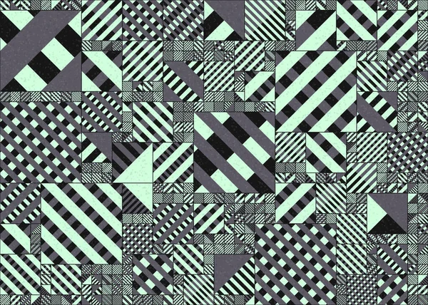 Abstract Geometric Pattern Generative Computational Art Vector Illustration —  Vetores de Stock