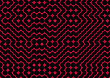 Soyut Geometrik Desen, üretken hesaplama sanatı, vektör illüstrasyonu  