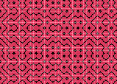 Soyut geometrik üretken hesaplama deseni, vektör illüstrasyonu 