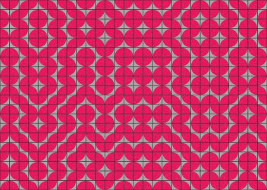 Soyut geometrik üretken hesaplama deseni, vektör illüstrasyonu 