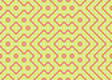 Soyut geometrik üretken hesaplama deseni, vektör illüstrasyonu 