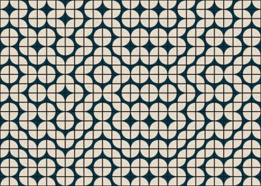 Soyut geometrik üretken hesaplama deseni, vektör illüstrasyonu 