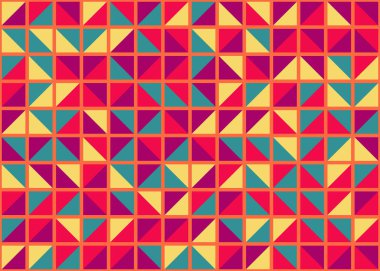 Soyut Geometrik Desen, üretken hesaplama sanatı, vektör illüstrasyonu 