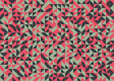 Kareli soyut geometrik desen