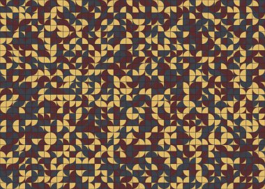 Soyut Geometrik Desen üretken hesaplama sanatı çizimi