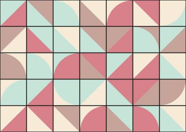 Kareli soyut geometrik desen