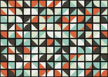 Soyut Geometrik Desen, üretken hesaplama sanatı, vektör illüstrasyonu 