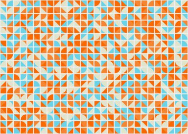 Soyut Geometrik Desen, üretken hesaplama sanatı, vektör illüstrasyonu  