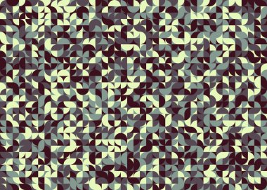 Soyut Geometrik Desen, üretken hesaplama sanatı, vektör illüstrasyonu 