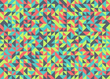 Soyut Geometrik Desen, üretken hesaplama sanatı, vektör illüstrasyonu 