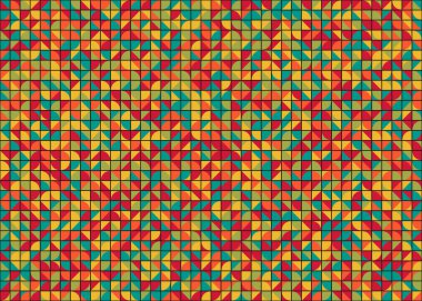 Kareli soyut geometrik desen