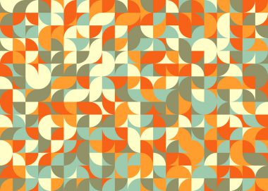 Soyut Geometrik Desen, üretken hesaplama sanatı, vektör illüstrasyonu 