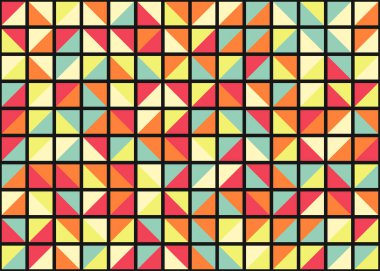 Kareli soyut geometrik desen