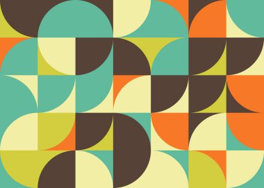 Soyut Geometrik Desen, üretken hesaplama sanatı, vektör illüstrasyonu 