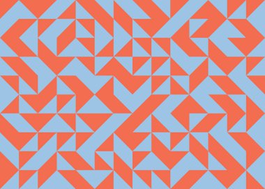 Soyut Geometrik Desen, üretken hesaplama sanatı, vektör illüstrasyonu 