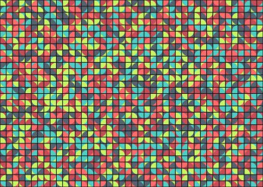 Soyut Geometrik Desen üretken hesaplama sanatı çizimi