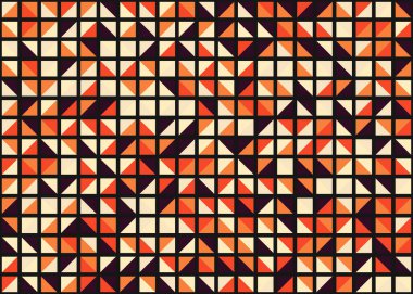 Soyut Geometrik Desen, üretken hesaplama sanatı, vektör illüstrasyonu 