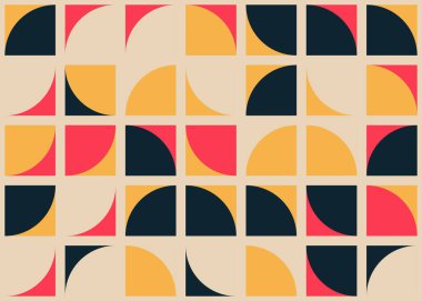 Soyut Geometrik Desen, üretken hesaplama sanatı, vektör illüstrasyonu 