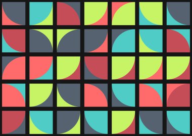 Kareli soyut geometrik desen