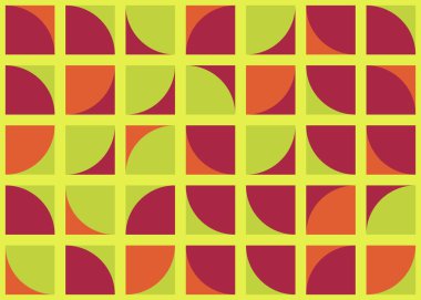 Kareli soyut geometrik desen