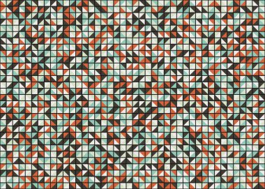 Kareli soyut geometrik desen