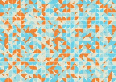 Soyut Geometrik Desen, üretken hesaplama sanatı, vektör illüstrasyonu 