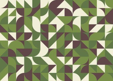 Soyut Geometrik Desen, üretken hesaplama sanatı, vektör illüstrasyonu  