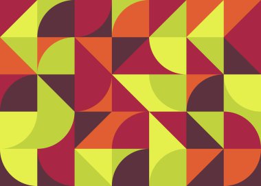 Soyut Geometrik Desen, üretken hesaplama sanatı, vektör illüstrasyonu  