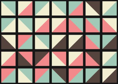 Soyut Geometrik Desen, üretken hesaplama sanatı, vektör illüstrasyonu 