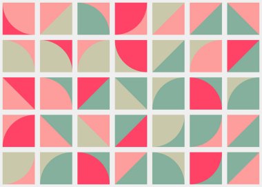 Soyut Geometrik Desen, üretken hesaplama sanatı, vektör illüstrasyonu  