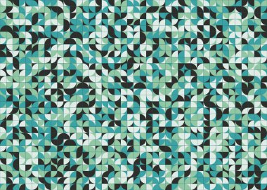 Soyut Geometrik Desen, üretken hesaplama sanatı, vektör illüstrasyonu 