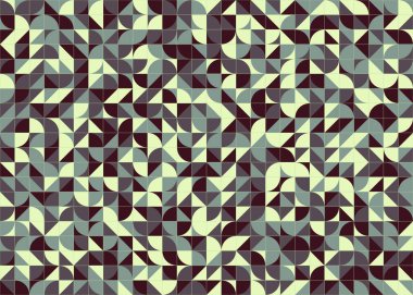 Soyut Geometrik Desen, üretken hesaplama sanatı, vektör illüstrasyonu 