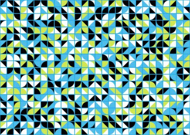 Soyut Geometrik Desen üretken hesaplama sanatı çizimi