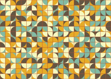 Soyut Geometrik Desen, üretken hesaplama sanatı, vektör illüstrasyonu 