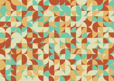 Soyut Geometrik Desen, üretken hesaplama sanatı, vektör illüstrasyonu 