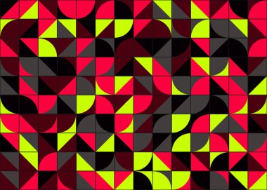 Soyut Geometrik Desen üretken hesaplama sanatı çizimi