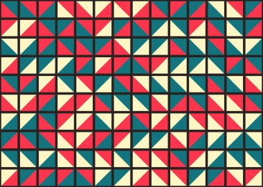 Soyut Geometrik Desen, üretken hesaplama sanatı, vektör illüstrasyonu 