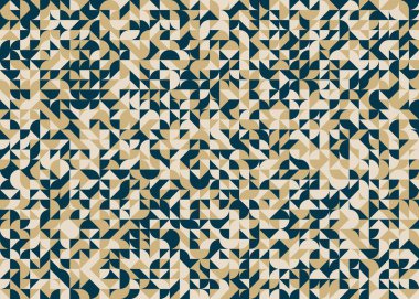 Soyut Geometrik Desen, üretken hesaplama sanatı, vektör illüstrasyonu 