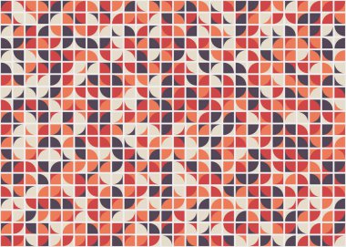 Soyut Geometrik Desen, üretken hesaplama sanatı, vektör illüstrasyonu 