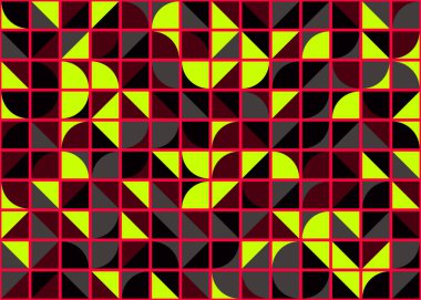 Soyut Geometrik Desen üretken hesaplama sanatı çizimi