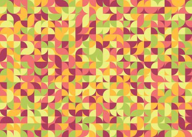 Soyut Geometrik Desen, üretken hesaplama sanatı, vektör illüstrasyonu 