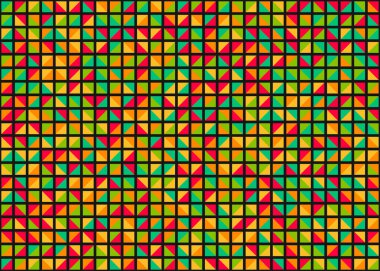 Soyut Geometrik Desen, üretken hesaplama sanatı, vektör illüstrasyonu 