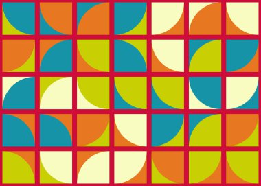 Soyut Geometrik Desen üretken hesaplama sanatı çizimi