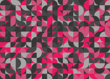 Soyut Geometrik Desen, üretken hesaplama sanatı, vektör illüstrasyonu 