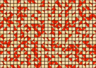 Soyut Geometrik Desen üretken hesaplama sanatı çizimi