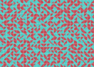 Soyut Geometrik Desen üretken hesaplama sanatı çizimi