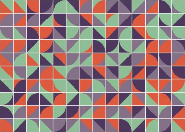 Soyut Geometrik Desen, üretken hesaplama sanatı, vektör illüstrasyonu 