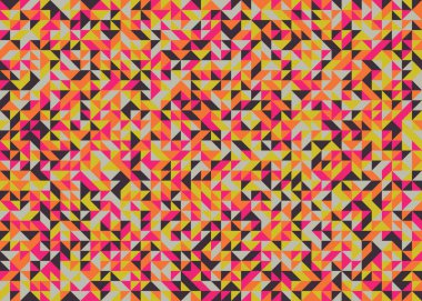 Soyut Geometrik Desen, üretken hesaplama sanatı, vektör illüstrasyonu 