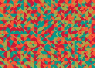 Soyut Geometrik Desen, üretken hesaplama sanatı, vektör illüstrasyonu 