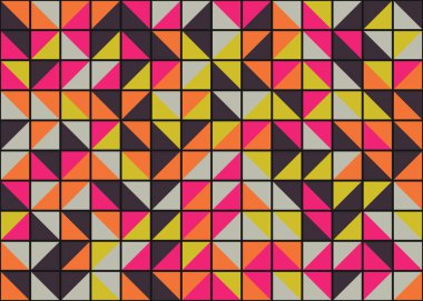 Soyut Geometrik Desen, üretken hesaplama sanatı, vektör illüstrasyonu 